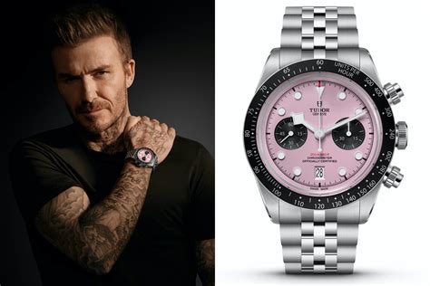 david beckham pink tudor|tudor black bay chrono pink.